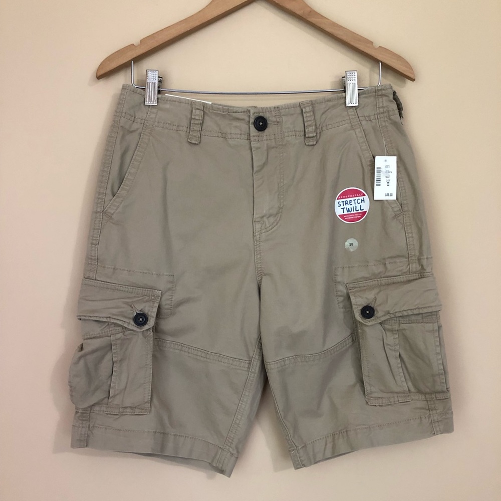 Aeropostale Beige Khaki Cargo Shorts Sz 29
